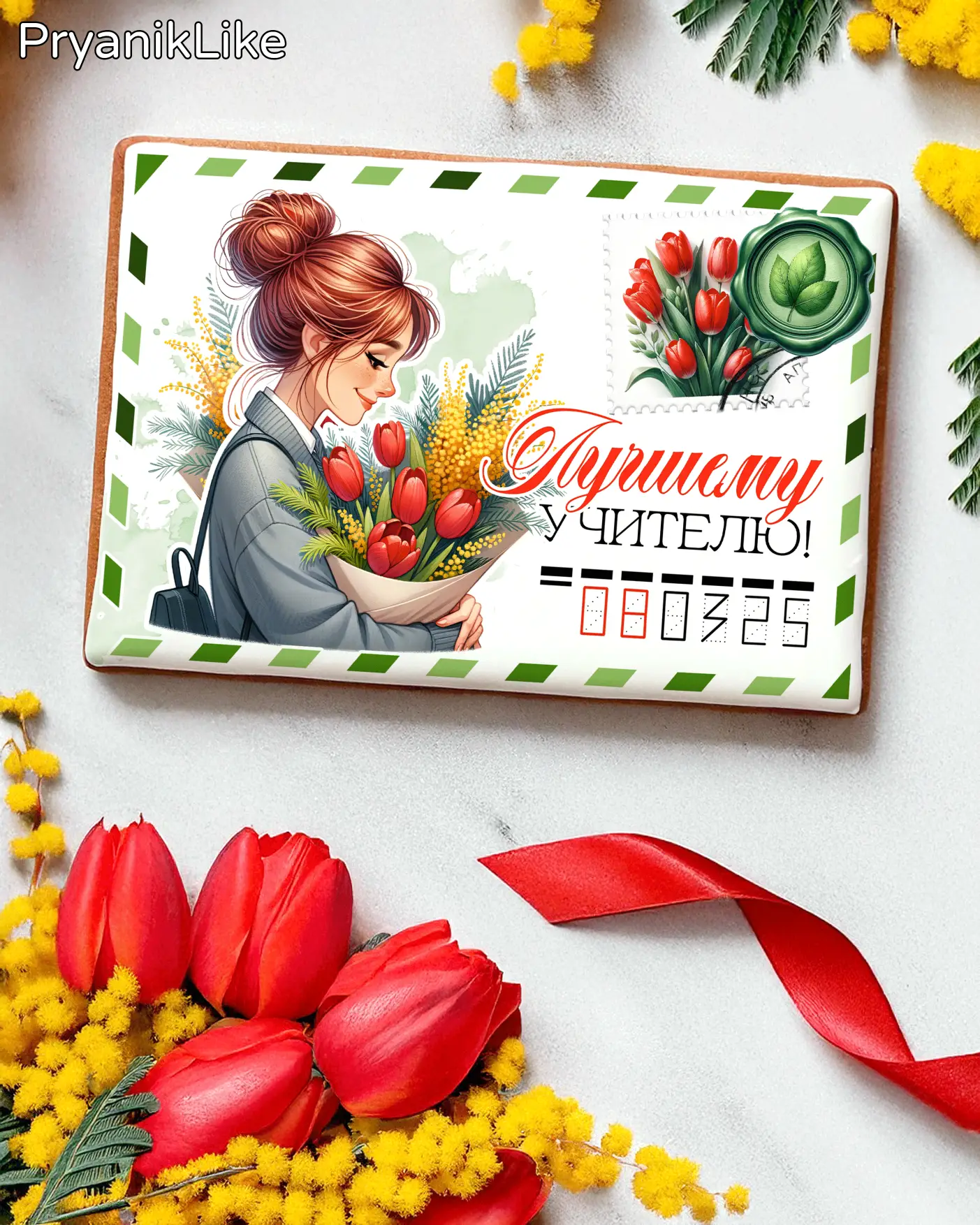 NEW Пряник Письмо учителю (10-15 см.)